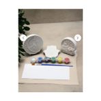 Ramazan Islami Temalı 3’lü Taş Boyama Seti Fatma Eli ve 2 Adet Küre - Beyaz