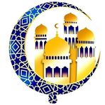 Ramazan Temalı Mavi Hilal ve Cami Şekilli Folyo Balon 1 Adet