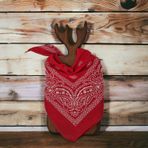 Ramdet Kırmızı Etnik Desen Bandana Motor Hip Hop Bandana Büyük Spor Mendil Şal Desen Fular