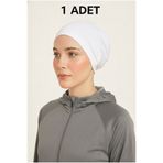 Ramellia Beyaz Boru Bone – Rahat Ve Kaymaz Tasarım, Şal Bone, Saç Bonesi Eşarp Bonesi 1 Adet
