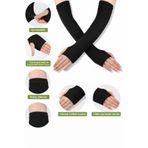 Ramellia Parmak Geçmeli Kolluk Bone– UV Korumalı, Terletmeyen, Esnek & Organik Kumaş, Siyah