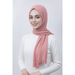 Ramellia Pembe Piliseli Şal | Ütü Gerektirmez,Piliseli Şal, Formunu Koruyan Doku Piliseli Bambu Şal