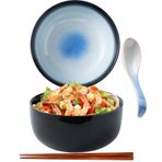 Ramen kase, Ramen kase seti, Japon kasesi seramik, Ramen kasesi, kaşıklı yemek çubukları, ramen kasesi, çorba kasesi, porselen, salata kaseleri