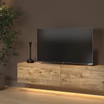Rami Led Işıklı Tv Sehpası, Minifiksli Atlantik Çam
