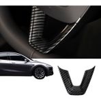 Ramm Tesla Juniper Direksiyon Simidi Alt Kısım Dekoratif Karbon Kaplama Parlak Siyah