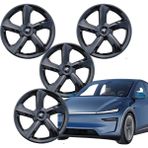 Ramm Tesla Juniper LUMIN Jant Kapağı Seti 19 İnç - Parlak Siyah - Model Y Juniper 2025-2026 Uyumlu - 19 inç