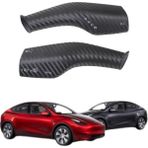 Ramm Tesla Model Y / Model 3 Direksiyon Kontrol Kolu Kaplama Seti 2li Set Karbon Görünümlü Mat Siyah