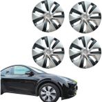 Ramm Tesla Model Y Twin Simetri Jant Kapağı 19 Inç (4 Adet) Gümüş + Koyu Gri - Gümüş - Koyu Gri