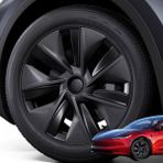 Ramm Tesla Model Y Twin Simetri Jant Kapağı 19 Inç (4 Adet) Siyah + Koyu Gri - Siyah - Koyu Gri