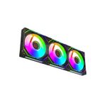 Rampage 45CFM 2000RPM 3x12cm ARGB Fan Aura3P+4P 3in1 AIO Tümleşik Siyah Kasa Fan Kiti CYCLOPS F30