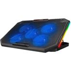 Rampage AD-RC10 Siyah X-gust 6 Fanlı Renkli Işıklandırmalı Notebook Soğutucu Stand
