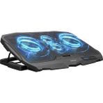 Rampage Addison AD-RC4 Mavi Ledli 2*125mm+2*70mm Işıklı Fan 15-17 Notebook Soğut