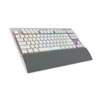 Rampage Beru Beyaz 2.4g + Bt Wireless Red Swıtch Mekanik Gaming Oyuncu Klavye Slim Low Profile Rgb Tkl beyaz