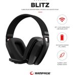 Rampage Blitz Wireless 2.4g+ Bluetooth Mikrofonlu Siyah Oyuncu Kulaklığı