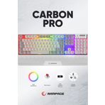 Rampage Carbon Pro Bg Bluetooth Klavye Şarjlı Wifi Kablosuz Klavye Rgb Red Mekanik Klavye Oyuncu Klavyesi