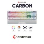 Rampage Carbon Rgb Red Switch Bilek Destekli Hot Swap Gaming Klavye Mekanik Klavye Oyuncu Klavyesi-beyaz