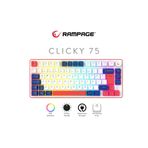Rampage Clicky 75 Üç Renkli Mekanik Hisli RGB Türkçe Q Membrane Oyuncu Klavyesi