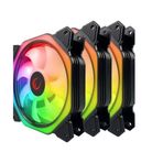 Rampage COOLWIND F1 38CFM 1200RPM 3x12 cm ARGB Fan Kontrolcü HUB ve Kumandalı 6 Pin Siyah Kasa Fan Kiti