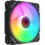Rampage Cross F20 38CFM 1200RPM 12 cm Rainbow 3P+4P Molex Soketli Siyah Kasa Fanı