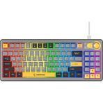 Rampage Cyclone Kablolu Membran Oyun Klavyesi Gri/Siyah RGB Aydınlatmalı Tuş Formu Q TR - Gri - Siyah