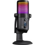Rampage Diyez Rgb Ses Göstergeli Mikrofon Masaüstü Mikrofon Oyuncu Mikrofonu Yayıncı Mikrofonu Youtuber Mikrofon - Siyah