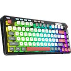 Rampage Eira Transparan Hot Swap 2.4G + BT Wireless RGB Gasket Oil Switch Türkçe Q Pudding PBT Keycaps Mekanik Klavye