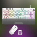 Rampage Gaming Oyuncu Klavye Mouse Set ECLIPSE Beyaz Usb RGB Aydınlatmalı Q Klavye