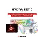 Rampage Hydra R6 Beyaz Red Switch Rm-k19 Beyaz Kulaklık Makrolu Rgb Mouse + Mousepad 4lü Oyuncu Seti Optik beyaz