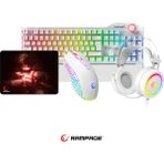 Rampage Hydra R6 Beyaz Red Switch Stormy Beyaz Kulaklık Makrolu Rgb Mouse + Mousepad 4Lü Oyuncu Seti