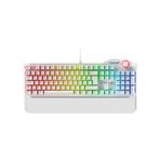 Rampage Hydra R6 Full Color RGB LED Gaming Pro Red Switch Q Aluminyum Kaplama Multimedia Mekanik Klavye Beyaz