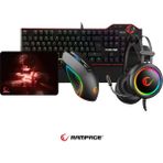 Rampage Hydra R6 Siyah Red Switch Stormy Siyah Kulaklık Makrolu Rgb Mouse + Mousepad 4Lü Oyuncu Seti