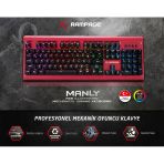 Rampage Kb R18 Myth Usb Gökkuşağı Aydınlatmalı Q Mekanik Gaming Kablolu Klavye Kırmızı (Yenilenmiş 2. El Ürün)
