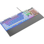 Rampage KB-R28 Blade Plus Gri-Beyaz Gökkuşağ Türkçe Blue Switch Mekanik Klavye Oyuncu Gaming Klavye