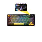 Rampage Kenpachi 75 Ekranlı 2.4G + BT Wireless RGB Hot Swap Gasket Oil Switch Türkçe Mekanik Oyuncu Klavyesi