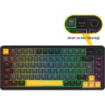 Rampage Kenpachi Ekranlı Oil Switch 2.4g+Bt+Wireless+Kablolu Rgb Hot Swap Gasket Mekanik Klavye Oyuncu Klavyesi - 75Kenpachi75