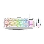 Rampage Km-34 Glare Beyaz Usb Rgb Aydınlatmalı Q 12800 Dpı Mouse Gaming Oyuncu Klavye Set Optik beyaz
