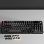 Rampage Loyal Pro Gri/siyah 3 Bt + 2.4 IPS Ekranlı Red Switch Rgb Mekanik Kablosuz Klavye - Siyah - Gri
