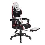 Rampage MC-6655B Vanguard Oyuncu Koltuğu Siyah Gri, Ergonomik Gaming Chair, Ayarlanabilir Sırt ve Yükseklik, Geriye Yatabilen, Konforlu, Boyun ve Bel Destekli Yastıklar, Yüksek Kalite Kumaş