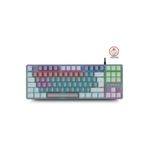 Rampage Mekanik Oyuncu Klavye Snug Gri/beyaz Red Switch Rainbow 87 Tuşlu Tkl Ultra Gaming K14