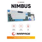 Rampage Nimbus Beyaz USB Rainbow Türkçe Red Switch 26 Tuş Anti-Ghosting Mekanik Klavye Oyuncu Klavyesi