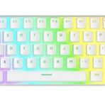 Rampage RADIANT K11 Beyaz Type-C Bağlantılı RGB Puding Keycaps US Layout Red Switch Gaming Klavye