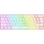 Rampage RADIANT K11 Beyaz Type-C Bağlantılı RGB Puding Tuşlu US Layout Blue Switch Gaming Oyuncu Klavye