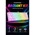 Rampage Radiant K11 Mekanik Klavye Rgb Puding Tuş Blue Switch Mini Us Gaming Oyuncu Klavyesi