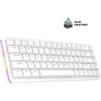 Rampage Rebel Beyaz Low Profile Blue Switch Us Layout Rainbow Mekanik Gaming Oyuncu Klavye - Beyaz Blue Switch