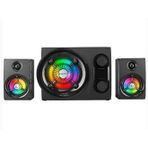 Rampage RMS-G8 Antares 2+1 25W Bluetooth+USB-SD-FM Rainbow Siyah Led Işıklı Gaming Speaker Hoparlör