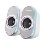 Rampage RMS-X3 2.0 6 W Beyaz Multimedia RGB Işıklı Gaming USB Bluetooth Speaker
