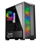 Rampage Sailor Temper Camlı 600w 80 Plus Bronze Siyah 4*12cm Rainbow Fanlı Gaming Oyuncu Kasası