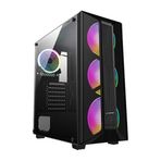 Rampage Saioler 600W 80Plus Bronze Siyah 4x12 Rainbow Fanlı Bilgisayar Kasası