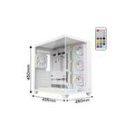 Rampage Sealıte Beyaz 750W 80 Plus Bronze Atx/m-Atx 7X12CM Argb Pwm Fan+Kumanda Oyuncu Kasası