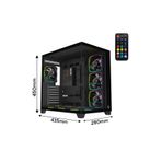 Rampage SEALITE Siyah 750W 80 Plus Bronze ATX/M-ATX 7x12cm ARGB Pwm Fan+Kumanda Oyuncu Kasası